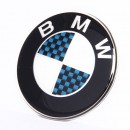 BMW宝马蓝白格子改装方向盘中心贴标