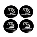 MS MAZDASPEED wheel cover logo 马自达MS轮毂标 黑色