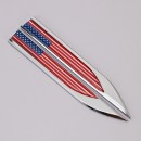 American flag 美国国旗 刀锋叶子板标 侧标 金属贴标