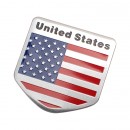 美国国旗盾形铝合金贴标 United States Flag Aluminum Alloy Sticker