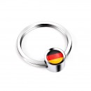  德国国旗 转圈圈钥匙扣/German flag circle key ring