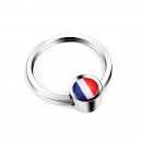 法国国旗 转圈圈钥匙扣/ French flag circle key ring