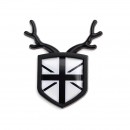 英国灰 黑色小鹿车贴 / English grey deer bumper sticker