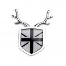 英国灰 银色小鹿车贴 / English grey deer bumper sticker