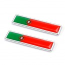 葡萄牙国旗对装金属贴标/Portugal flag New Pair Metal Label